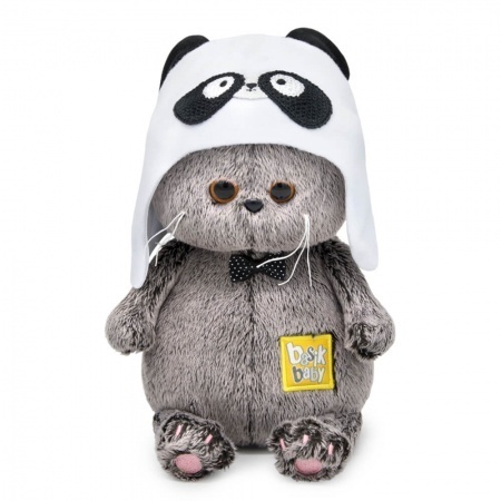 Baby Basik in einem Panda-Hut